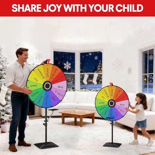 24-Inch Prize Wheel with Adjustable Height & Heavy-Duty Base - Floor Version