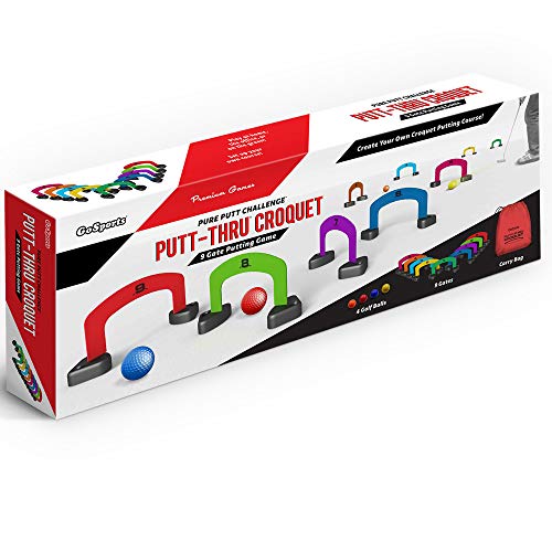 Putt-Thru Croquet Golf Game with 9 Gates & 4 Balls - Medium