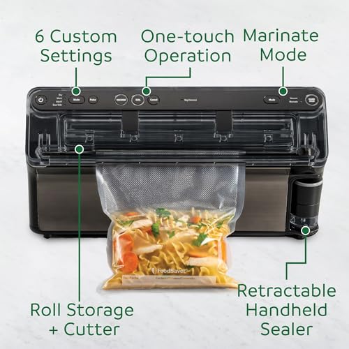 FoodSaver Elite Vacuum Sealer with Bags - All-in-One Liquid & Food Preservation