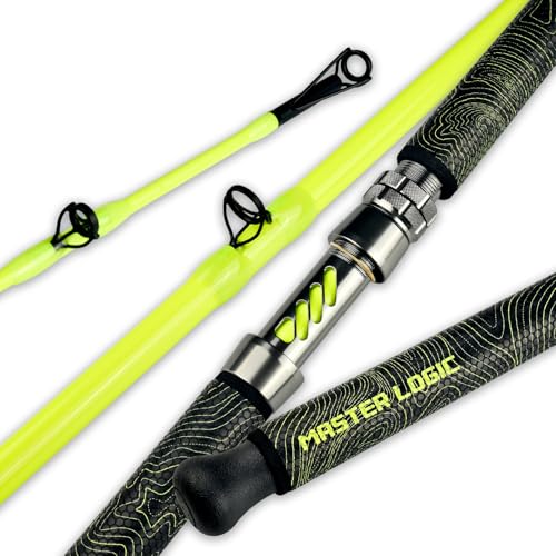 Glow Catfish Fishing Rod 7' Medium - Yellow - Night Fishing Cast Rod