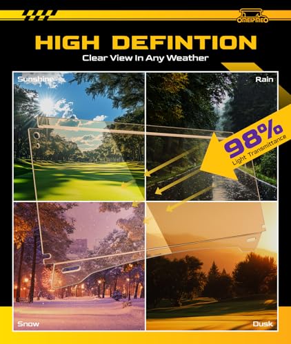 OMEIPMEO Tinted Heavy Duty Foldable Windshield for Club Car Precedent 2004-UP