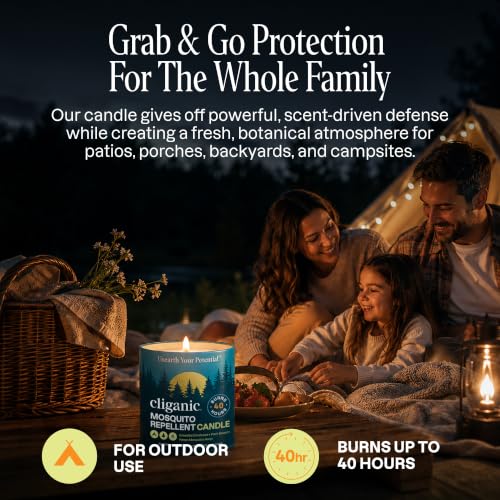Outdoor Citronella Candle for Mosquito Repellent - 9 oz, DEET-Free, Long-Lasting
