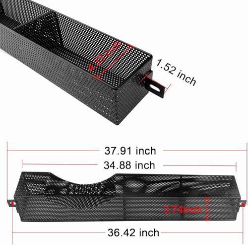 Golf Cart Front Storage Basket Organizer for EZGO RXV 2008-Up - Solid One-Piece Design
