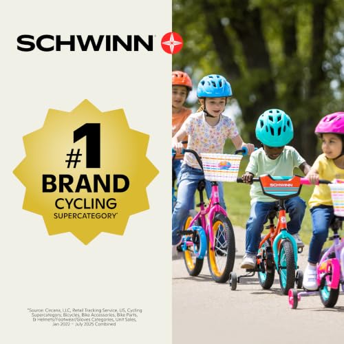 Schwinn Koen 12-inch Kids Bike Red with Training Wheels for Beginners