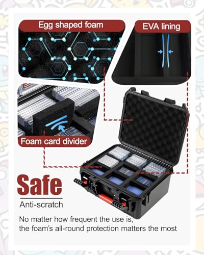 QINGUANG Graded Card Storage Box 3 Rows Upgraded - Large Capacity Safeguard