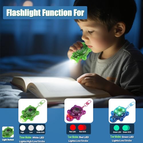 Rechargeable LED Mini Flashlight Keychain with 7 Modes & SOS Emergency Light