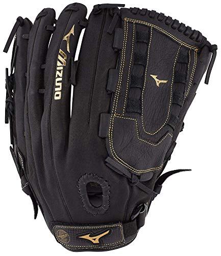 Mizuno Adult Premier Slowpitch Softball Glove 14" Outfield Tartan Web Black/Gold