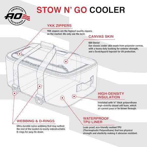 38-Can Canvas Soft Cooler - Black, Leak-Proof, Insulated, Low Profile