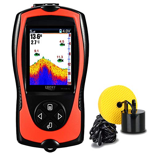 Portable Fish Finder with Color LCD Display, Depth & Fish Detection for Kayak Boat Fishing