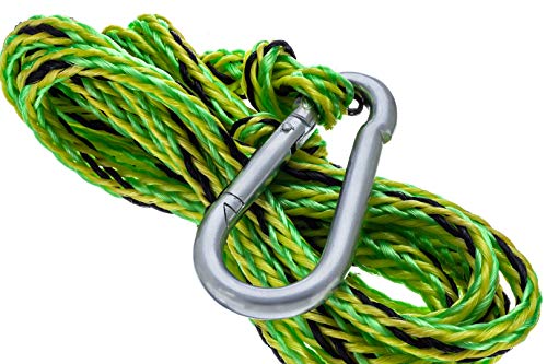 Marine Dock Line Pair - Heavy-Duty 7 Ft Rope with Snaphook, 2000 lbs Strength