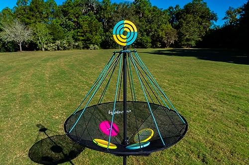 Flying Disc Target Game with Foldable Design & 4 Silicone Discs — Outdoor Fun for All Ages