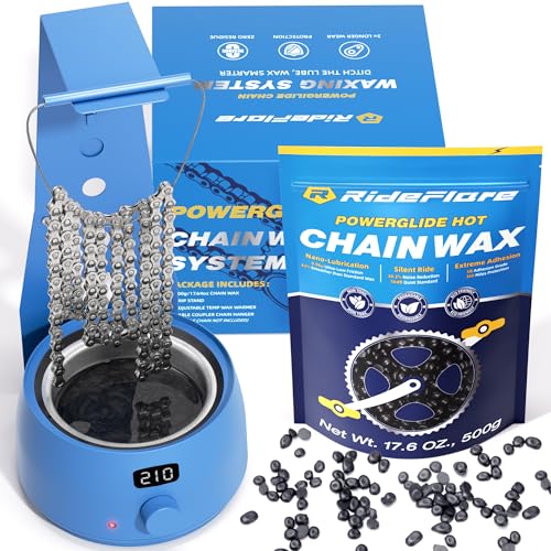 RideFlare Bicycle Chain Wax Melting System – Low Friction Chain Lubrication Kit