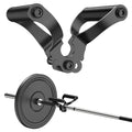 AimiDream Double D Row,V Bar Landmine Handle Attachment for Barbell Bar, Handle Cable Attachment for Weight Workout with Non-Slip Rubber Handle, Fits Olympic Bars Strength Training Bars,Black