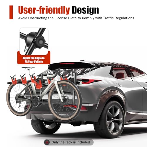 Foldable Car Bike Rack for 3 Bicycles - Trunk Mounted Bicycle Carrier