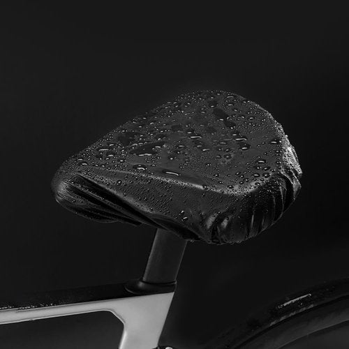 MEETOOT Waterproof Bicycle Seat Rain Cover Waterproof Bicycle Saddle Cover with Elastic Bicycle Seat Rain Cover 3 Piece Bicycle Seat Cover PVC Waterproof Bicycle Saddle Cover Black
