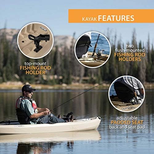Lifetime Tamarack Angler 100 Fishing Kayak with Paddle & Multiple Storage
