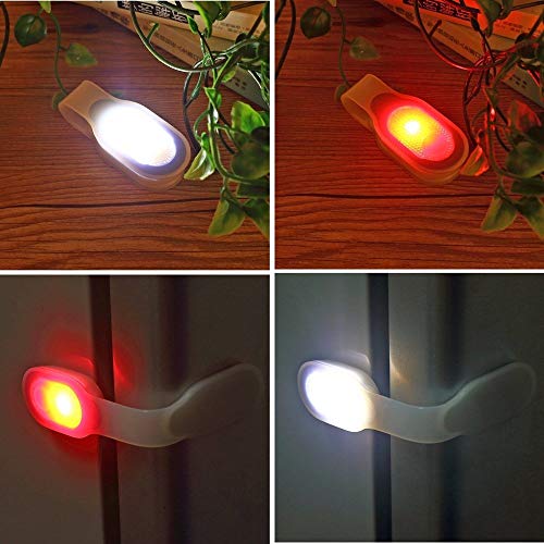 Yellow Clip-On LED Flashlight Night Light with Magnetic Keychain for Outdoor Safety