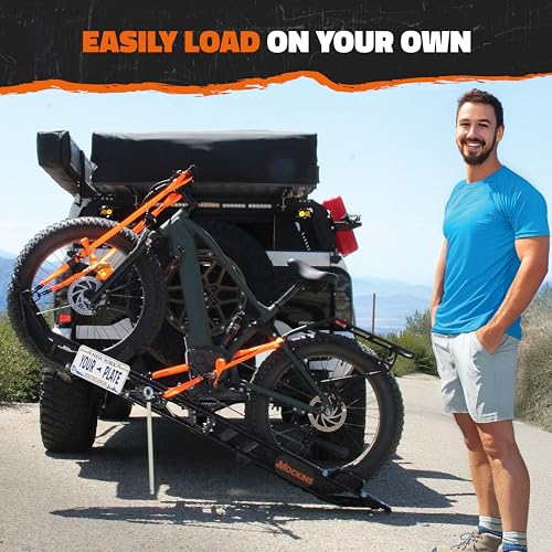 Mockins 83-Inch Tilting Dirt Bike Carrier Hitch Mount Rack with 500 lbs Capacity