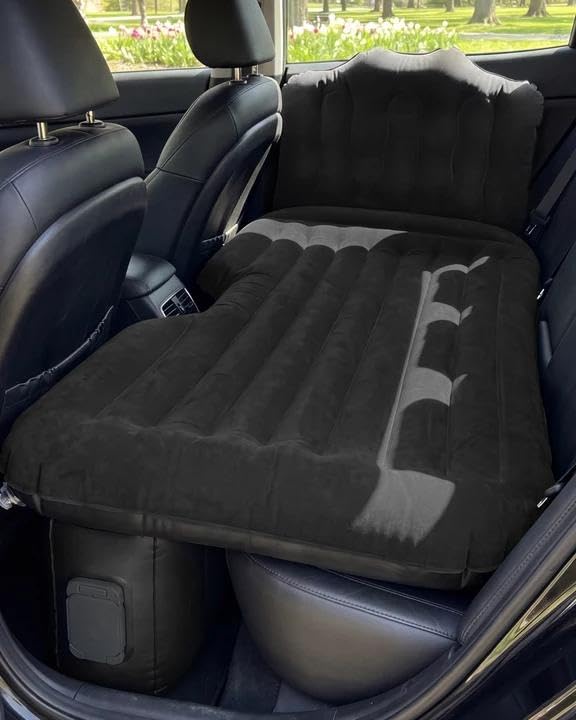 Umbrauto Black Back Seat Car Air Mattress with Built-in Pump for SUV Truck Van Camping Bed