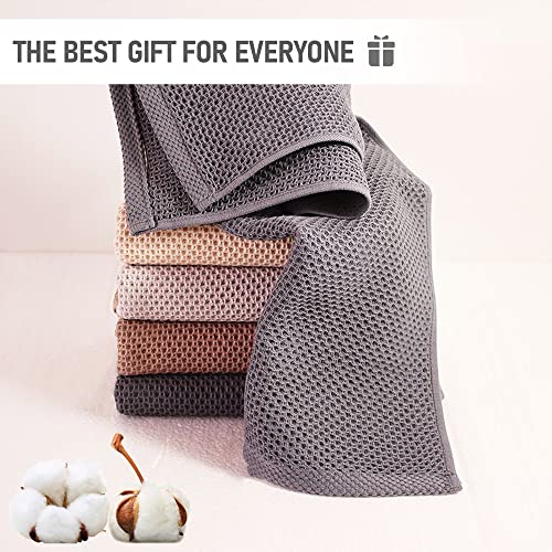4 Pack Cotton Waffle Pattern Gym Towels - Multi-Color Sports & Fitness Towels