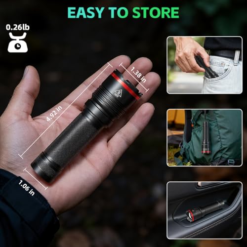 6-Pack Rechargeable LED Flashlights High Lumens Portable Home & Outdoor Use