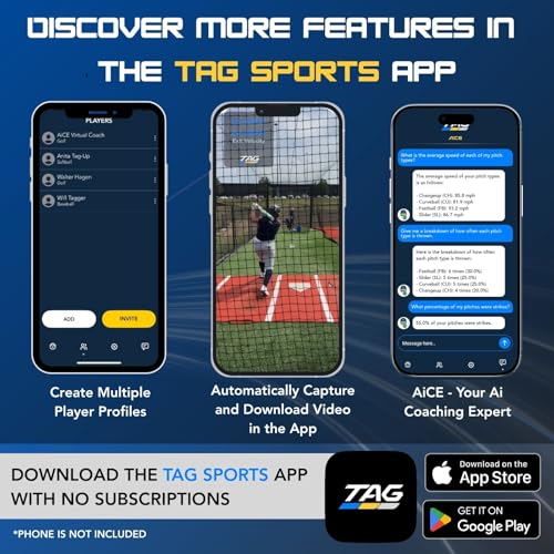 TAG ONE Portable Baseball Radar Speed Gun for Pitch & Hit - Accurate & Versatile