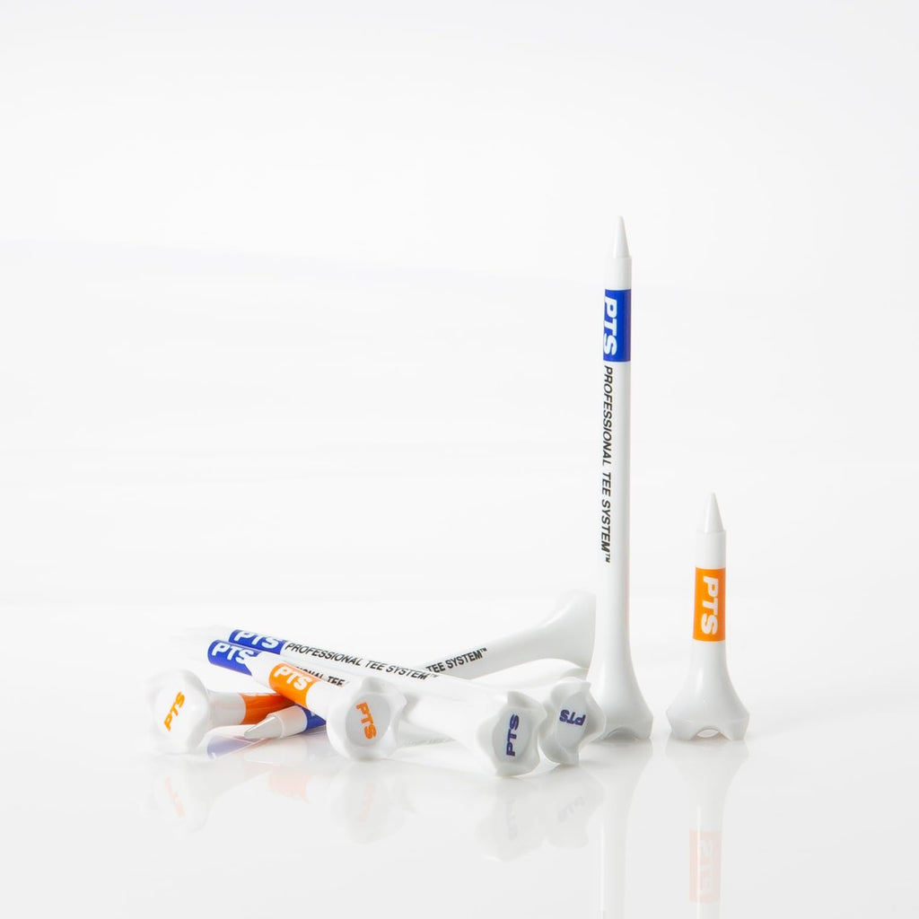 PrideSports PTS Plastic Golf Tees | Combo 50 Pack - 40 3-1/4” and 10 1-1/2” | #1 Plastic Tee on Tour | The Perfect Tee for Any Hole