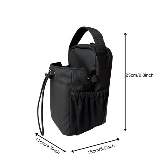 YOXCAN Magnetic Gym Bag Strong Magnetic Water Bottle Carrier Holder Durable Waterproof Fitness Organizer Workout Bag Gym Magnetic Accessories Bag Sleeve for Men Women (Black)