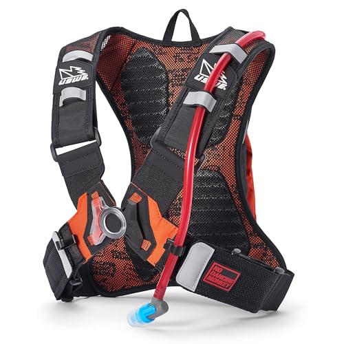 Hydration Backpack 3L Black & Orange for Cycling, MTB & Trail Running - USWE Outlander