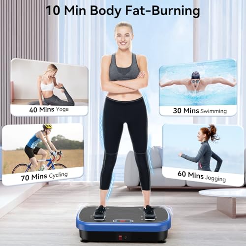 PUREROYI Vibration Plate Exercise Machine - 180 Speed Levels, 330lbs Capacity