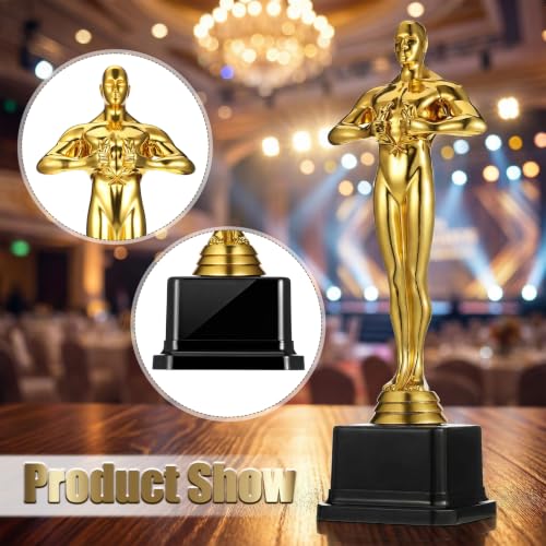 10 Inch Gold Award Trophy - Plastic Bulk Trophies for Recognition, Set of 6