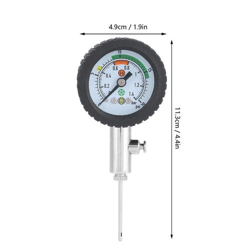 Ball Pump with Pressure,Stainless Steel Air Pressure Barometer Tool Ball Pressure Test for Basketball Soccer Rugby Ball Volleyball and Other Balls Ball