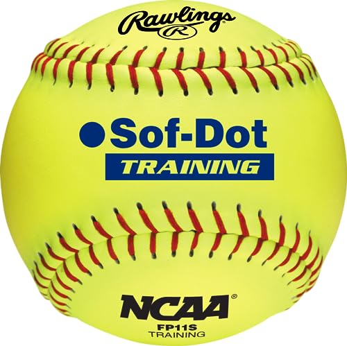 Soft Poly-Core Fastpitch Softballs - NCAA Training Balls, 11 Inch, 12 Pack