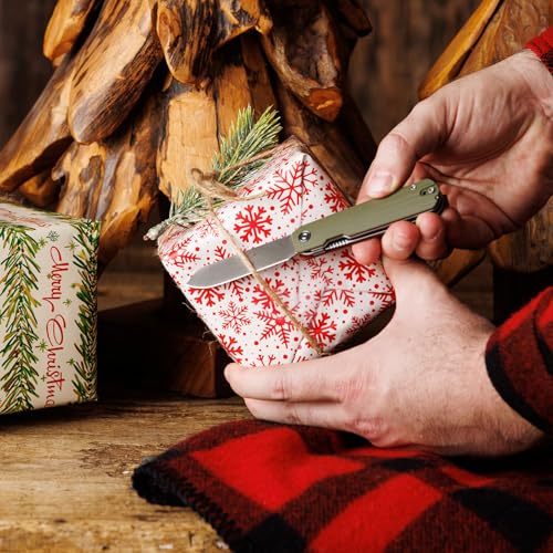 CIVIVI Sendy 3-in-1 Multitool Pocket Knife with Tweezers and Toothpick, Green/Red