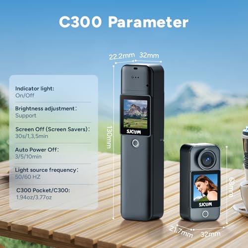 4K POV Body Camera with 64GB Card Waterproof Stabilized Handheld Vlog Camera Black