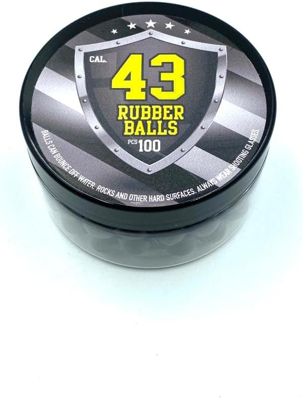 Skiennix .43 Caliber Hard Rubber Paintballs - 100 Reusable Projectiles for Home Defense & Training