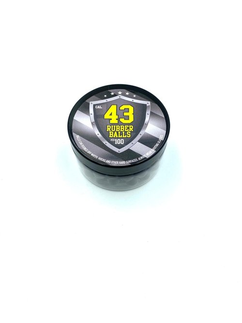 Rubber Balls in 43 Caliber 100 pcs Hard Rubber Balls Paintballs Reballs Resuable Projectiles Powerballs for Self Home Defense Pistols and Training in .43 Cal.