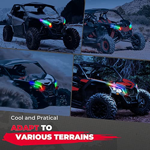 KEMIMOTO RGB Fang Lights for Can Am X3 2017-2026 | Waterproof LED Accent Lights