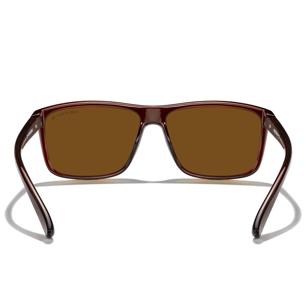 MERRY'S Rectangular Polarized Sports Sunglasses for Men Women Cycling Driving Fishing UV400 Protection S8225