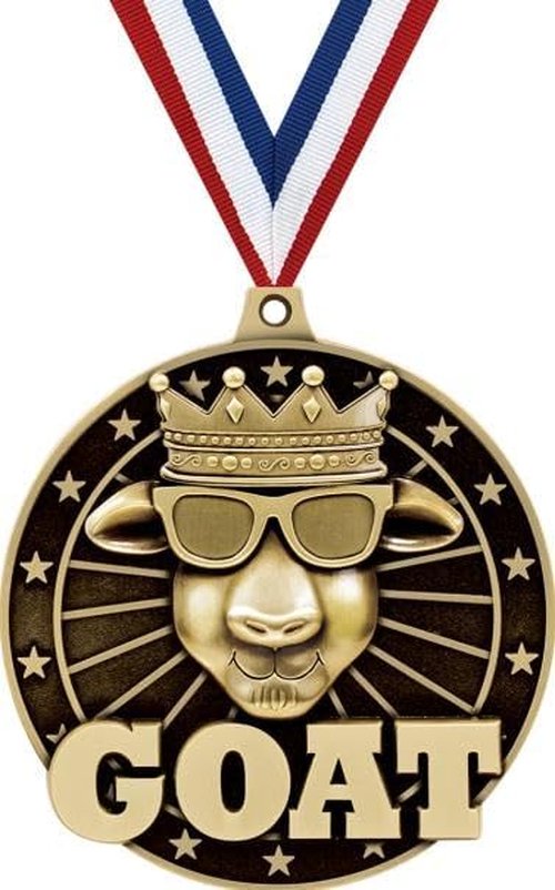 Crown Awards Goat Medal - Greatest Of All Time 3D Award | 3-Inch Size