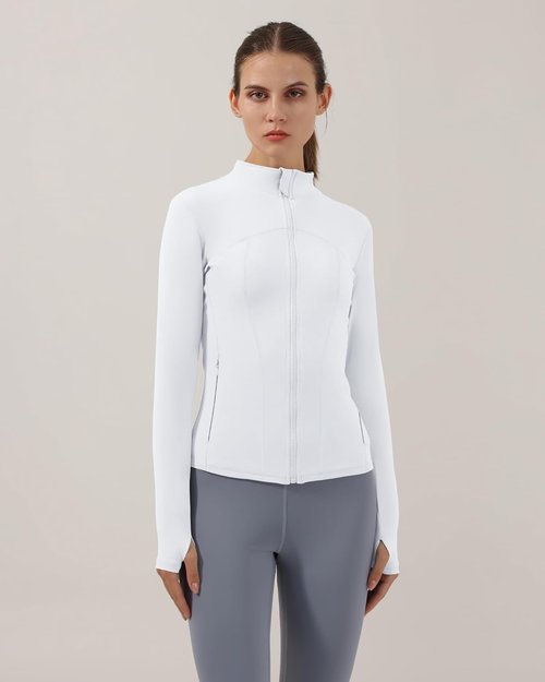 Gacaky Women's Slim Fit Workout Jacket - Full Zip Yoga Athletic Jacket with Thumb Holes | Stylish & Functional