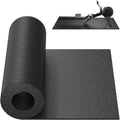 Crostice 30x102 Inch Black Bike Mat for Peloton & Exercise Bikes, 6mm Floor Protector