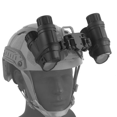 Jungle Leopard GPNVG-18 NVG Dummy Model, Side Flipping Night Vision Goggle for Larping Cosplay Airsoft Movie Tactical Props(Black)