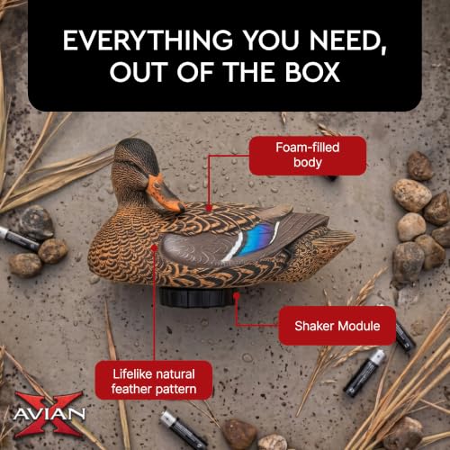 Avian-X Power Shaker Motion Decoy - Mallard Hen Preener for Waterfowl Hunting