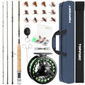 TOPFORT 5/6# 8FT Fly Fishing Rod & Reel Combo Kit with Complete Gear