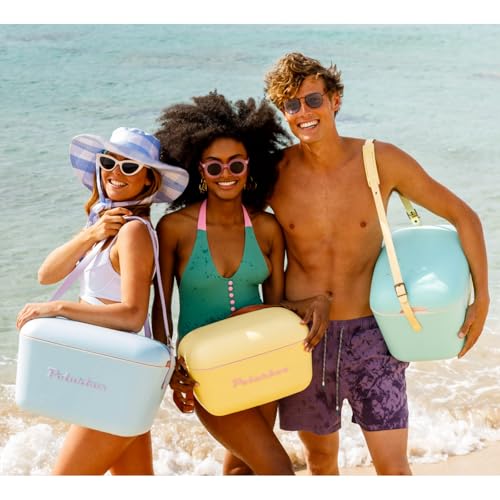 Polarbox Cyan Baby Rose 20L Retro Picnic Cooler Bag Portable Ice Chest for Camping & Travel