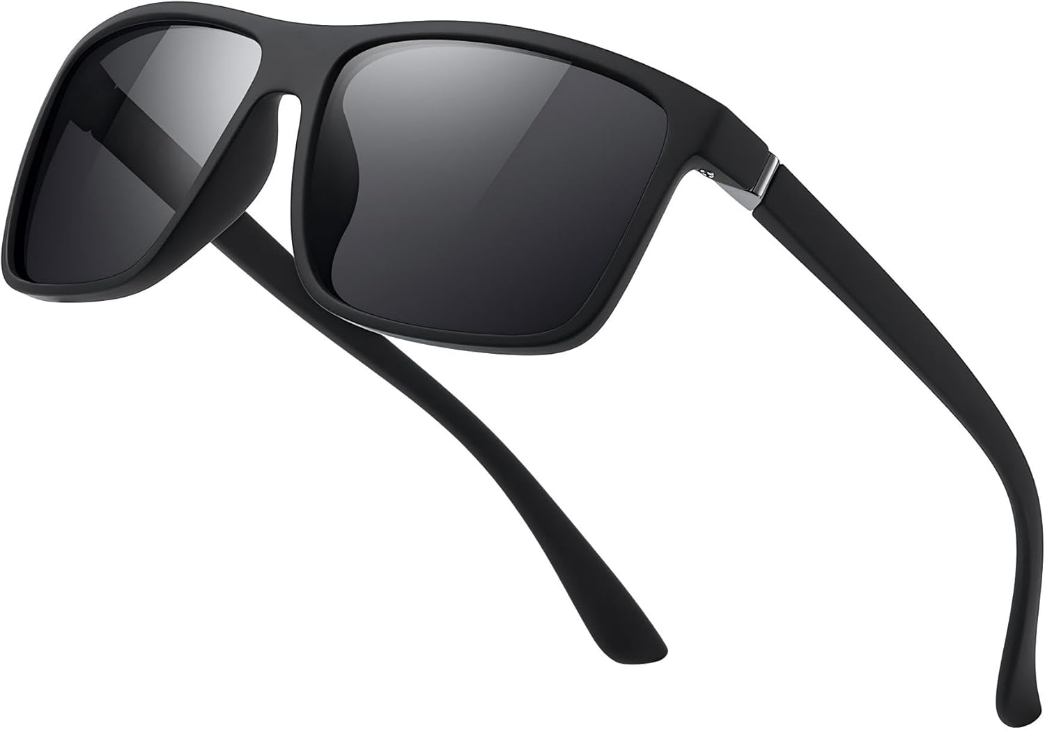 Skiennix Polarized Sunglasses - Black Retro Style for Men & Women | UV Protection for Driving & Fishing