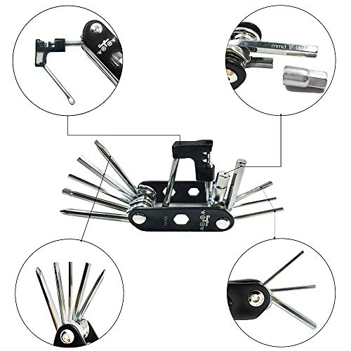 14 in 1 Bike Repair Tool Kit & Saddle Bag - Multitool for Cycling