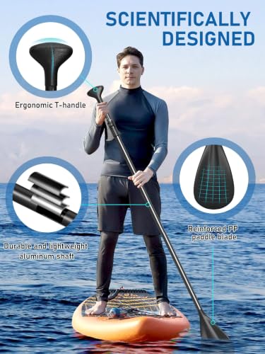 Aluminium Shaft SUP & Kayak Paddle Set - Black, 67-83 Inches, Adjustable