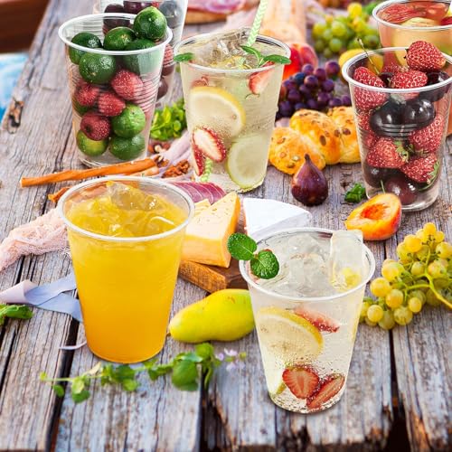 9 oz Plastic Cups - 1500 Pack Clear Disposable Drinkware for Parties & Events
